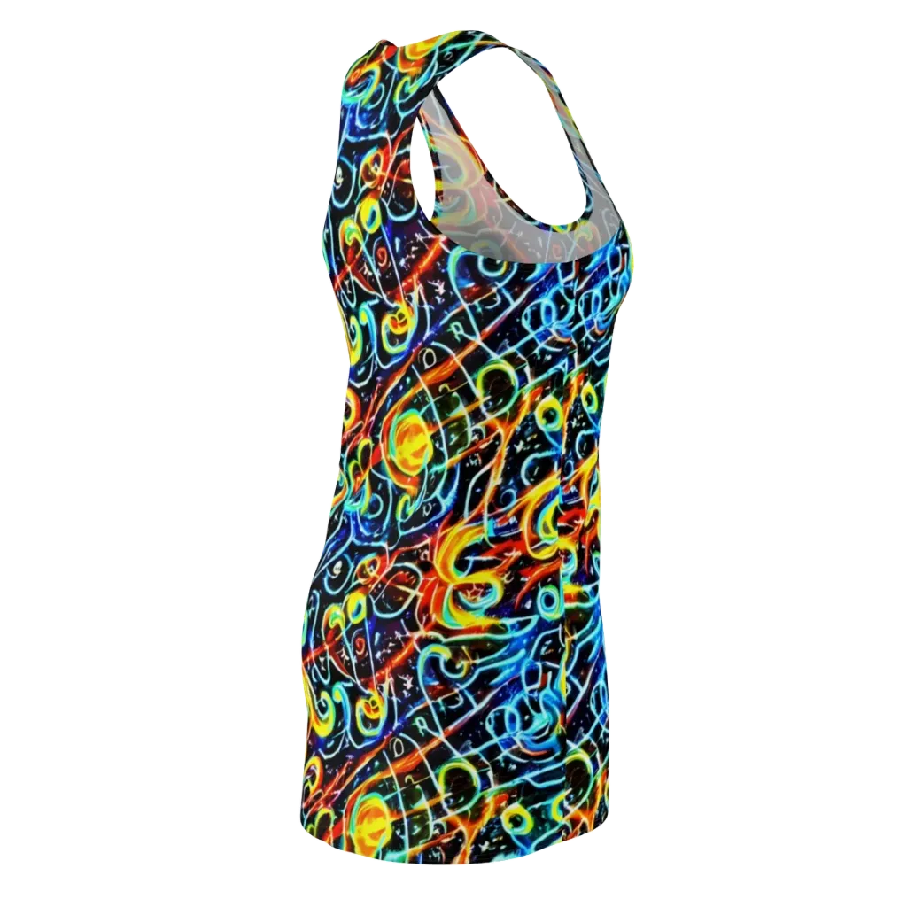 Starlit Scribble on Racerback Dress — Back Side