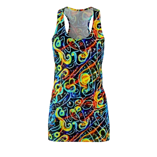 Starlit Scribble on a Racerback Dress