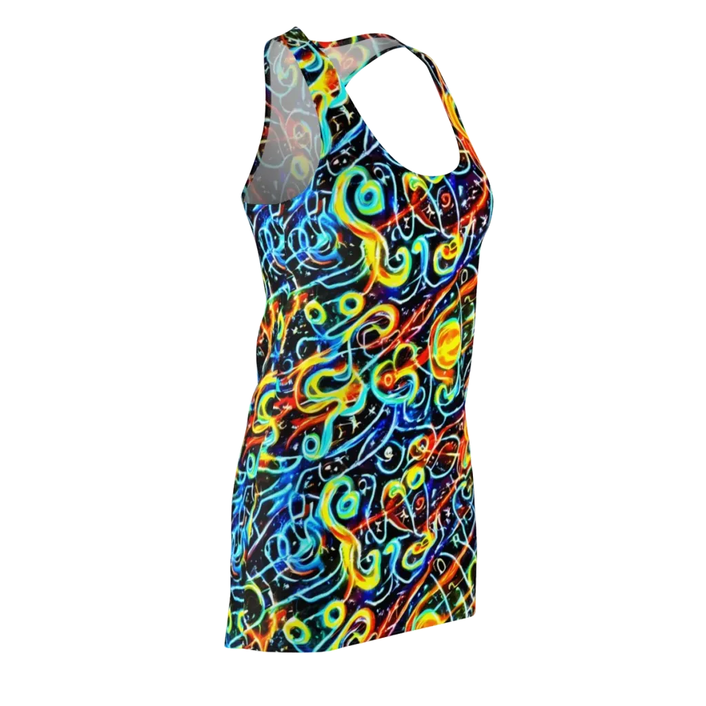 Starlit Scribble on Racerback Dress — Front Side