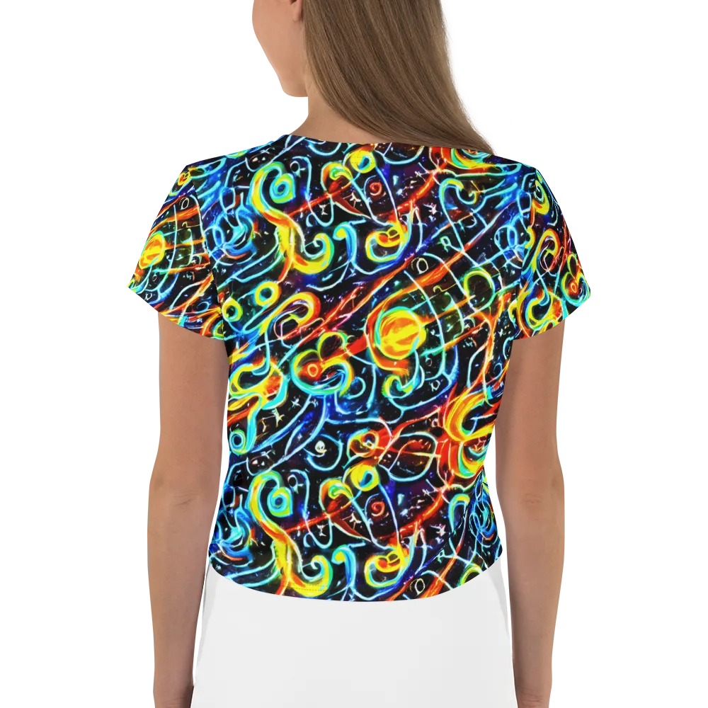 Starlit Scribble on Crop Tee — Back
