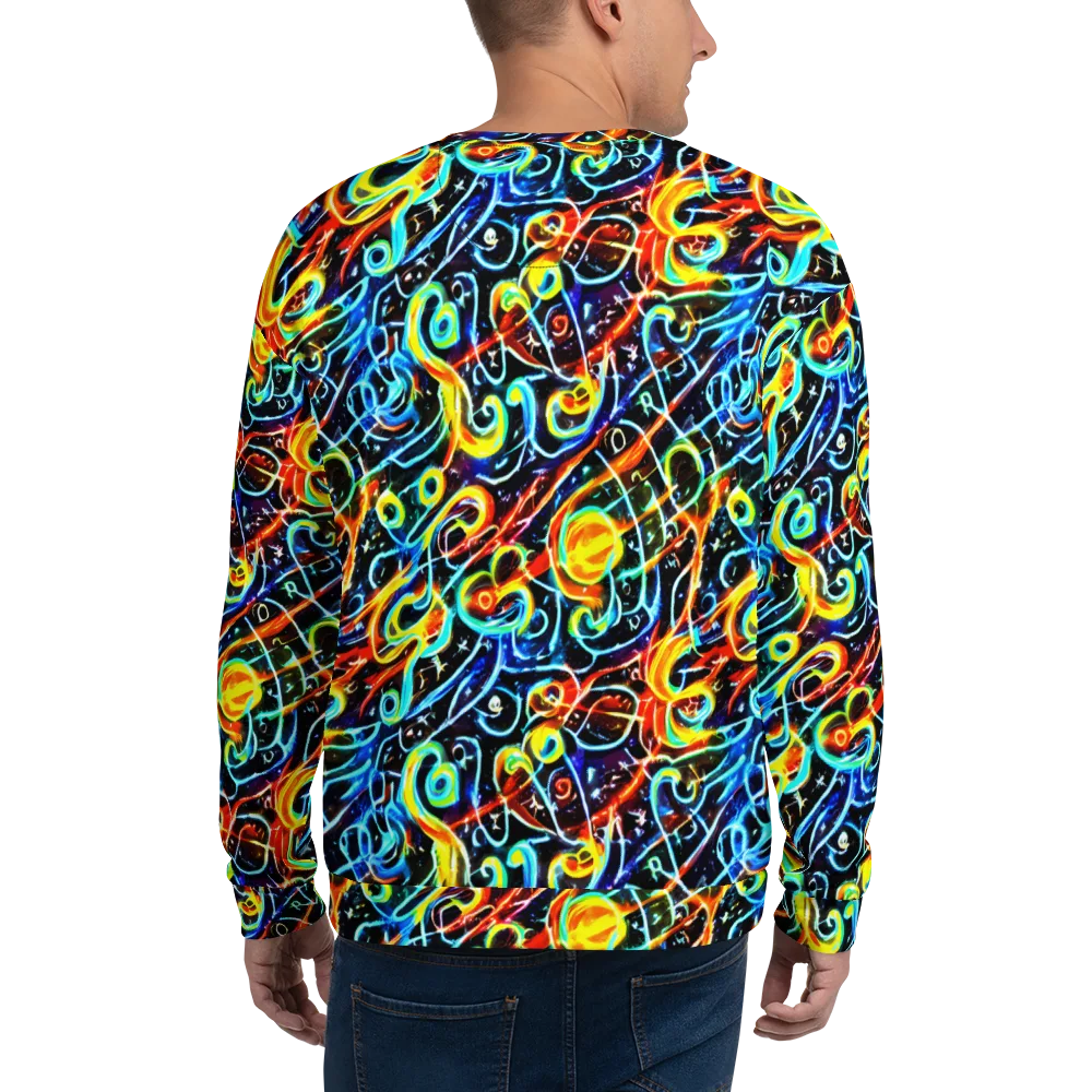 Starlit Scribble on Sweatshirt — Back