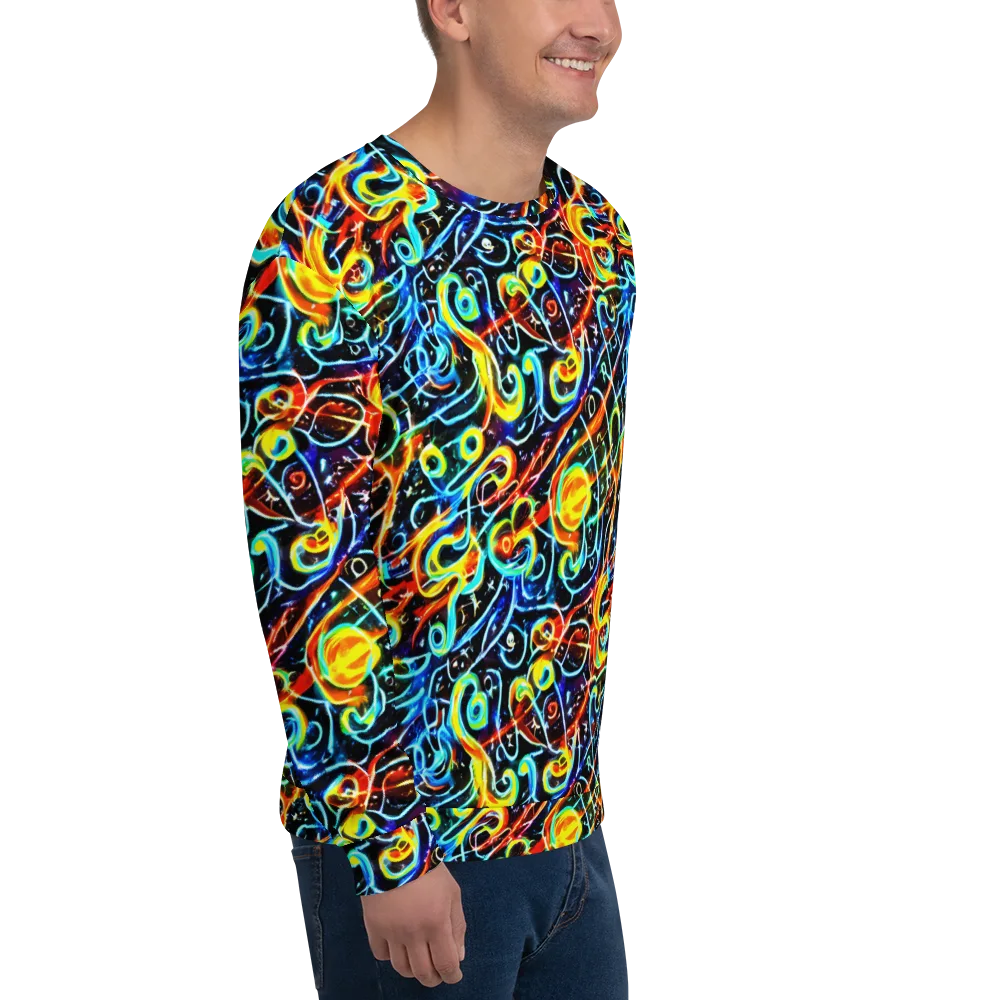 Starlit Scribble on Sweatshirt — Right Front