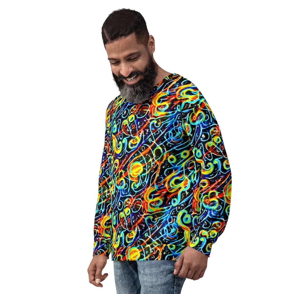 Starlit Scribble on Sweatshirt — Left Front