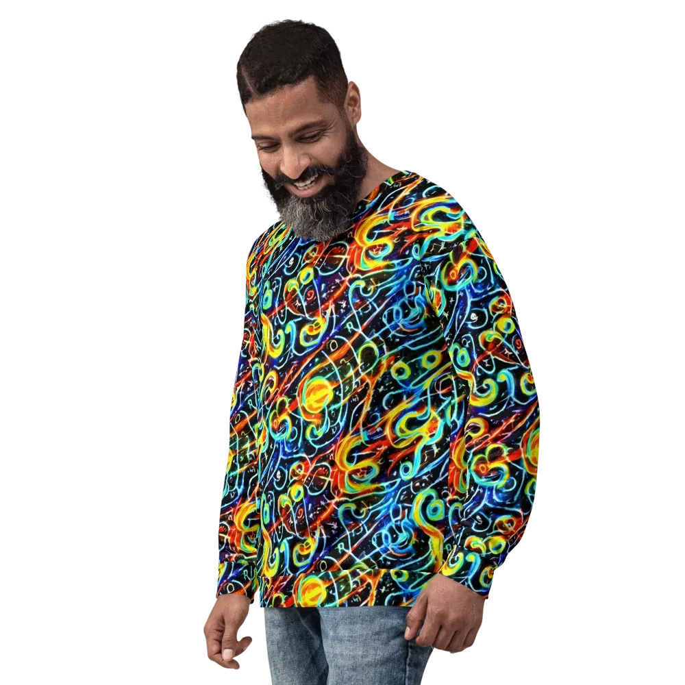 Starlit Scribble on Sweatshirt — Left Front