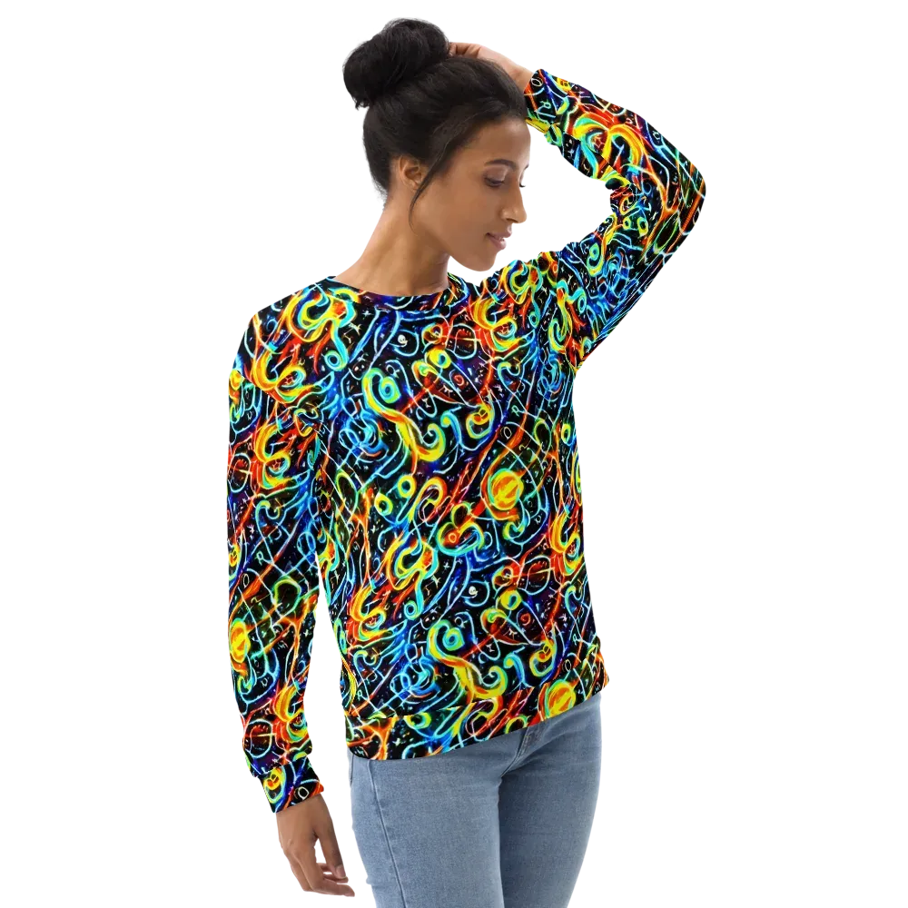 Starlit Scribble on Sweatshirt — Right Front