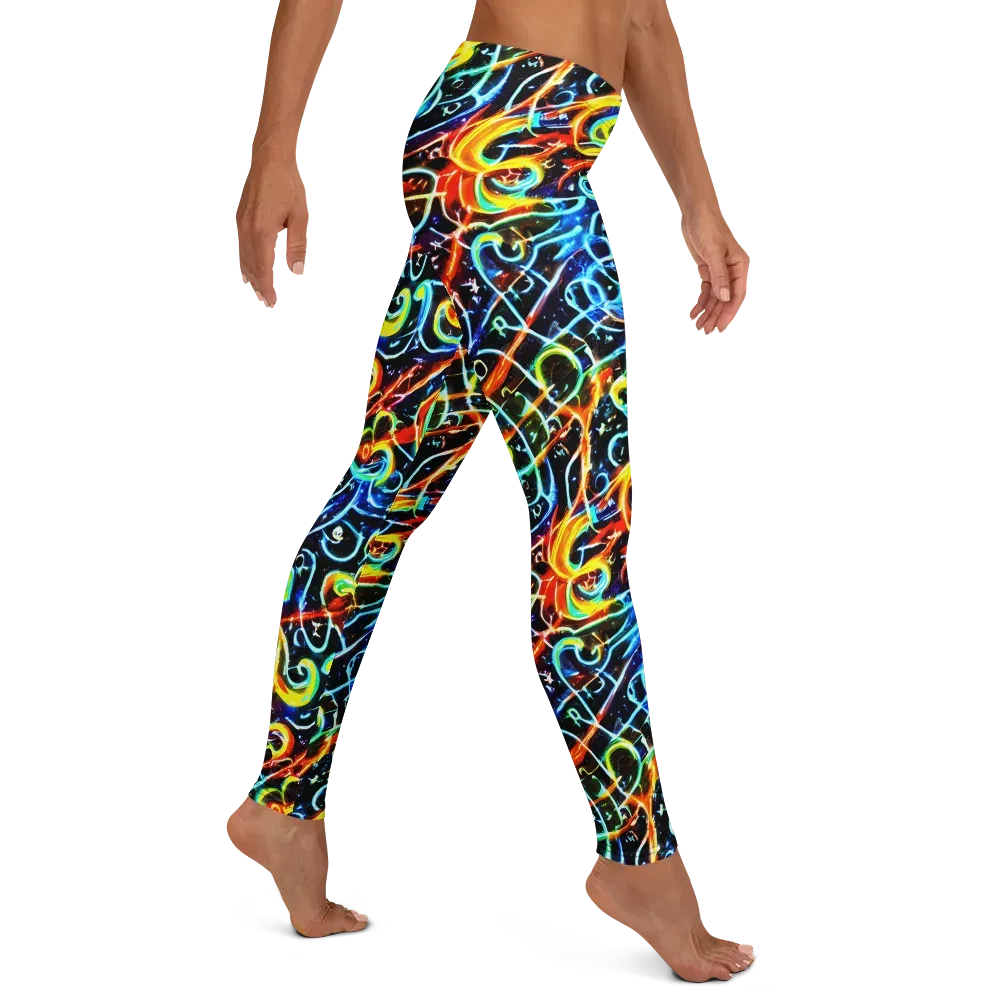 Starlit Scribble on Leggings — Right