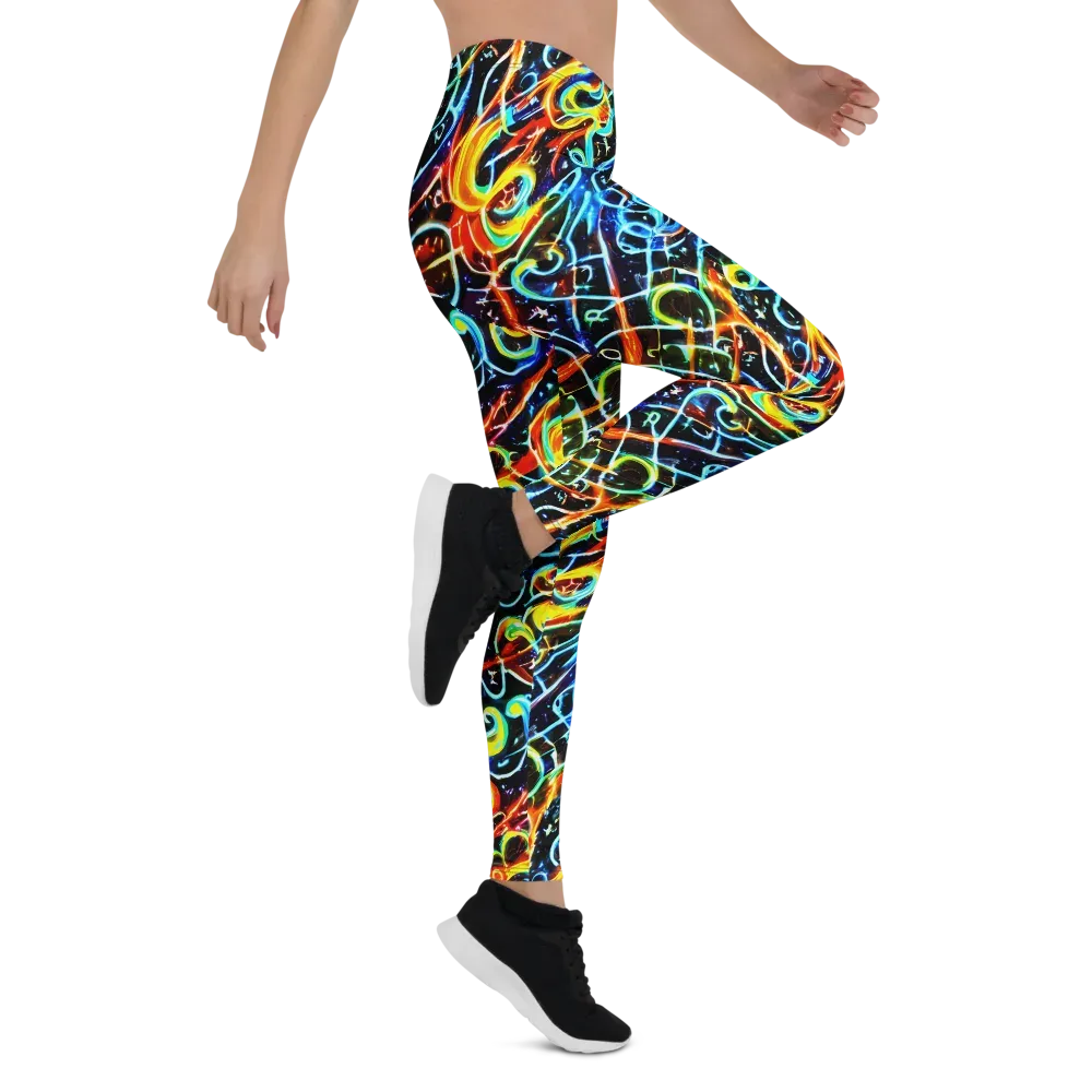 Starlit Scribble on Leggings — Right
