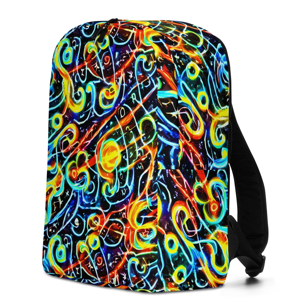 Starlit Scribble on Minimalist Backpack — Left