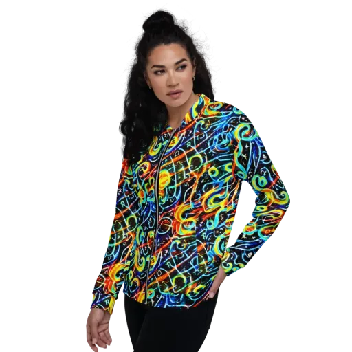 Starlit Scribble on a Bomber Jacket