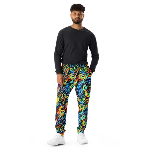 Starlit Scribble on a Men's Joggers