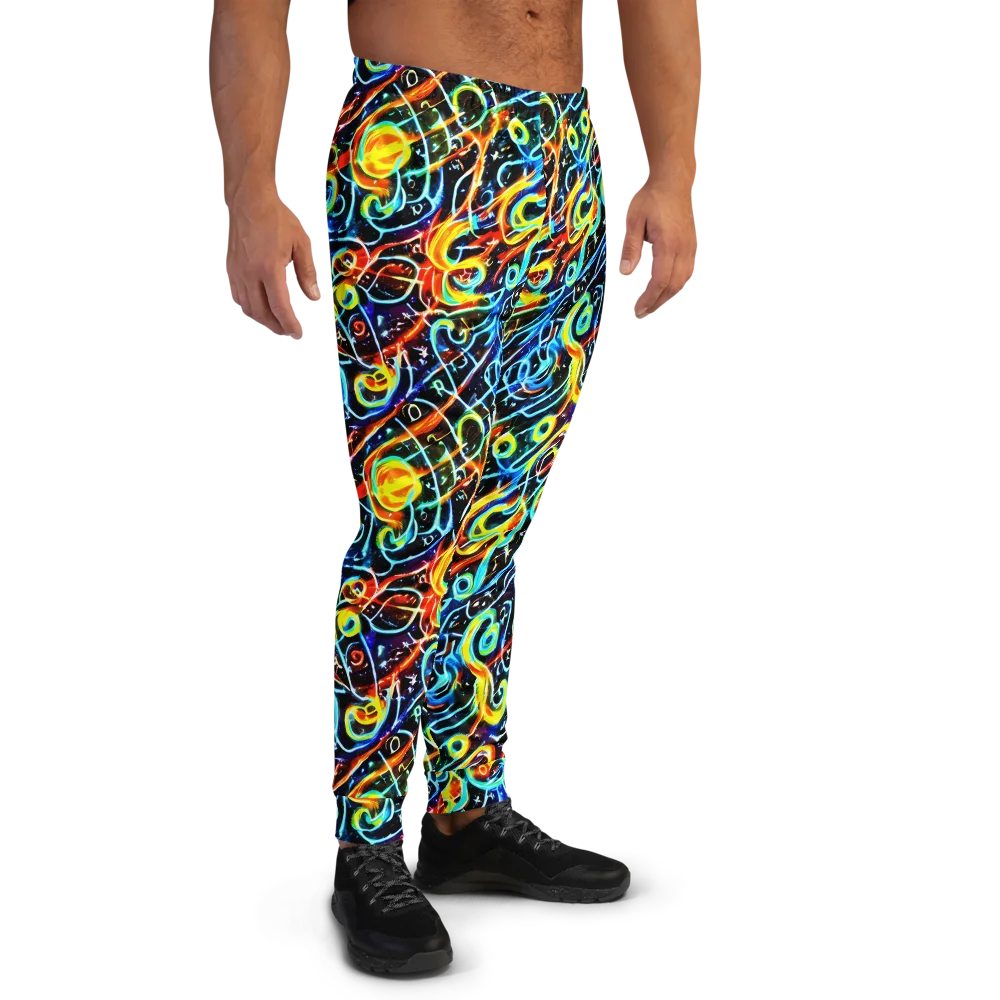 Starlit Scribble on Men's Joggers — Right