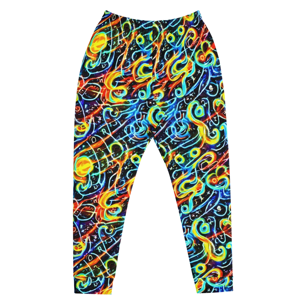 Starlit Scribble on Men's Joggers — Front