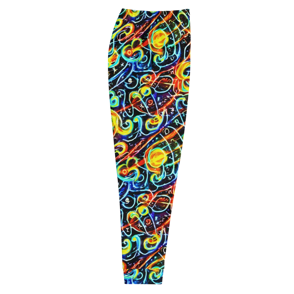 Starlit Scribble on Men's Joggers — Right
