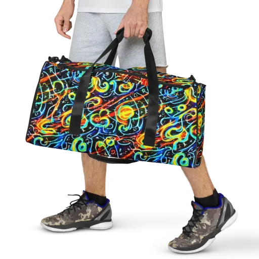 Starlit Scribble on a Duffle Bag