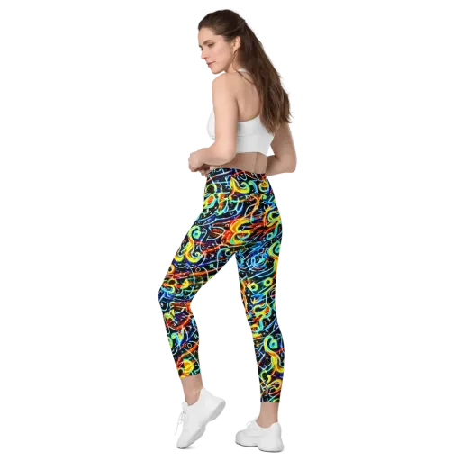 Starlit Scribble on a Leggings with Pockets