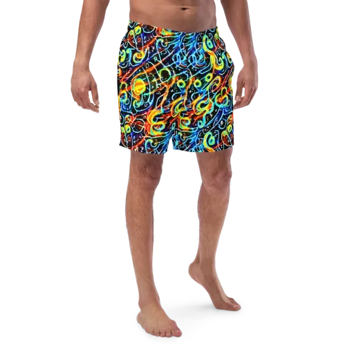 Starlit Scribble on a Swim Trunks