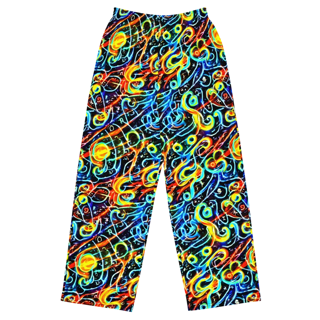 Starlit Scribble on Wide-Leg Pants — Front