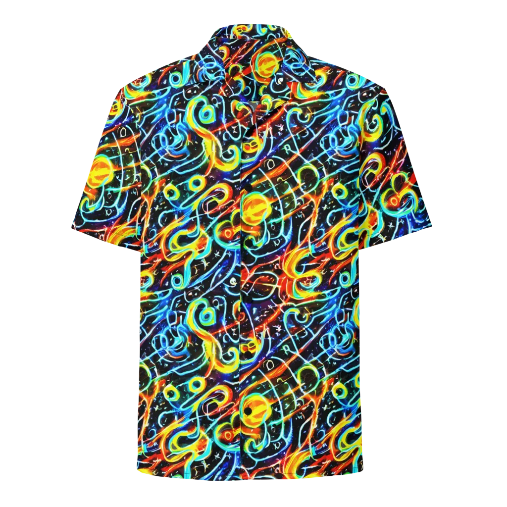 Starlit Scribble on Button Shirt — Front