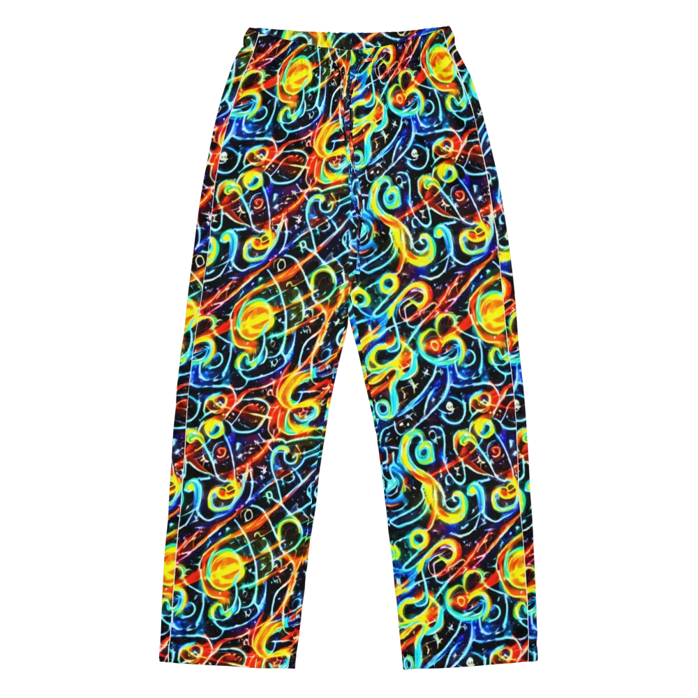 Starlit Scribble on Women's Pajama Pants — Front