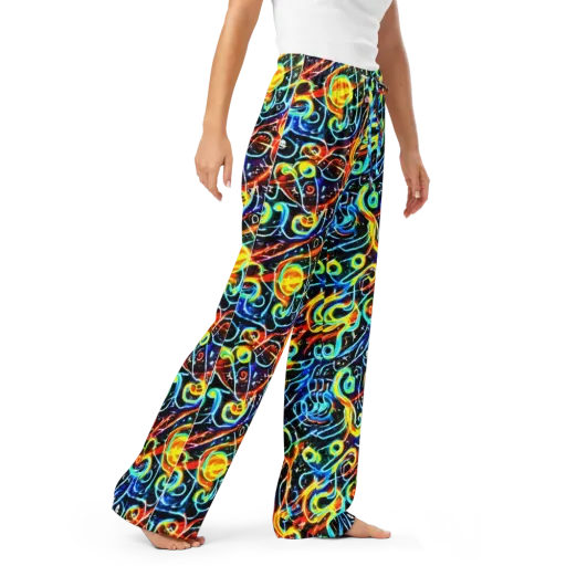 Starlit Scribble on a Women's Pajama Pants