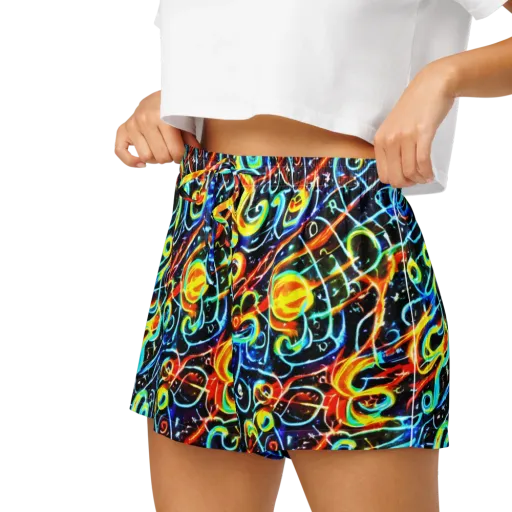 Starlit Scribble on a Women's Pajama Shorts
