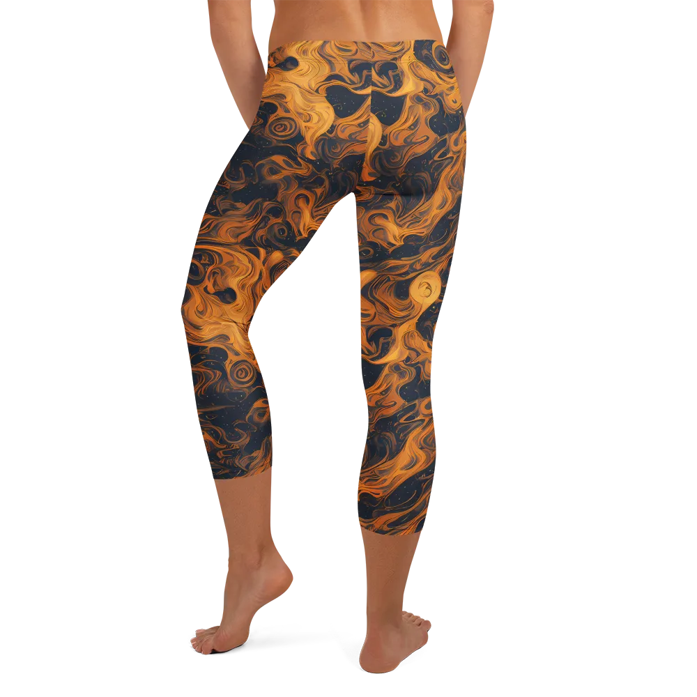 Burnished Orbit on Capri Leggings — Back