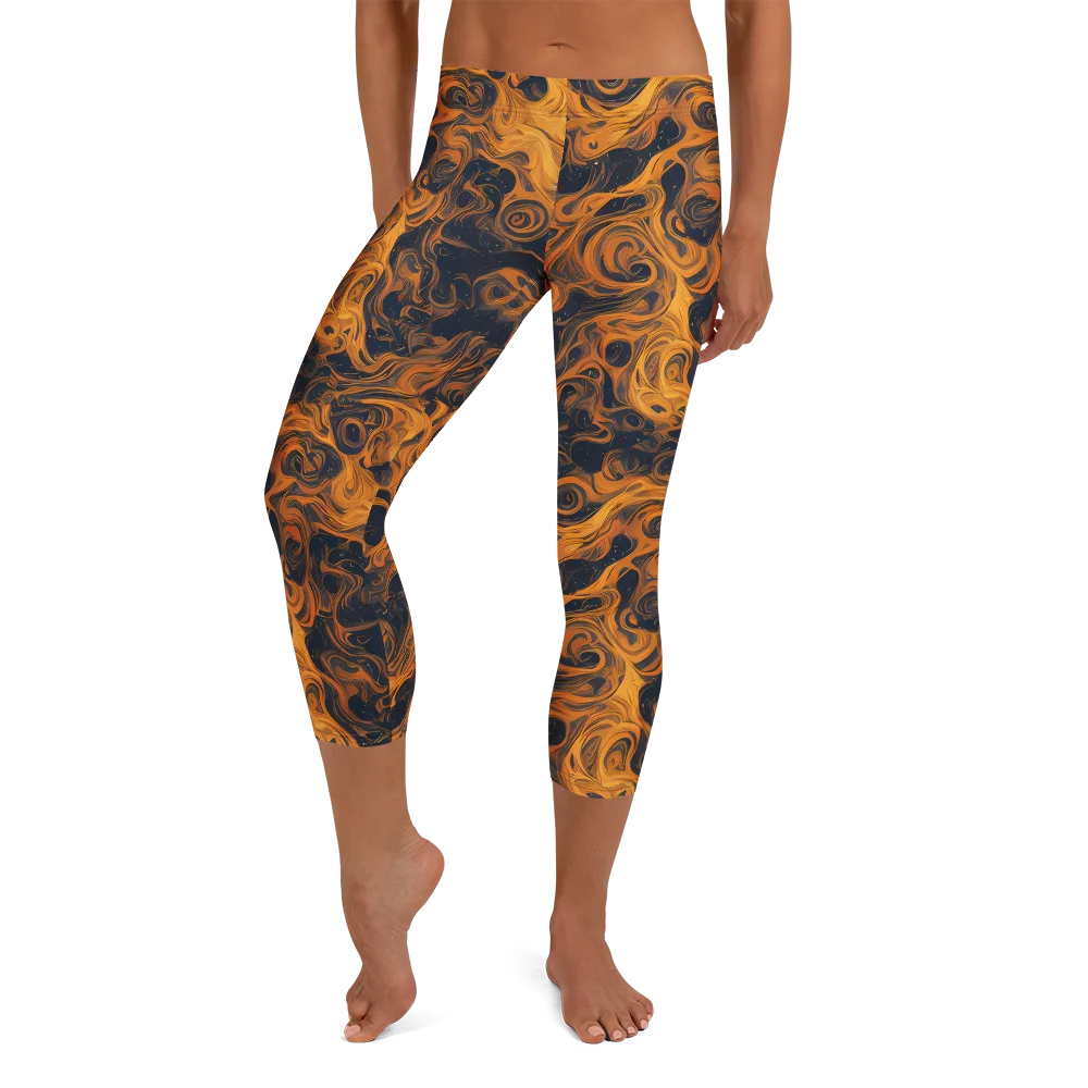 Burnished Orbit on Capri Leggings — Front