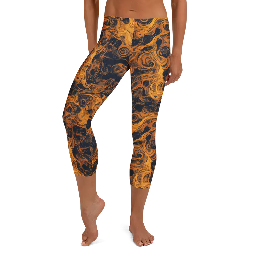 Burnished Orbit on Capri Leggings — Front