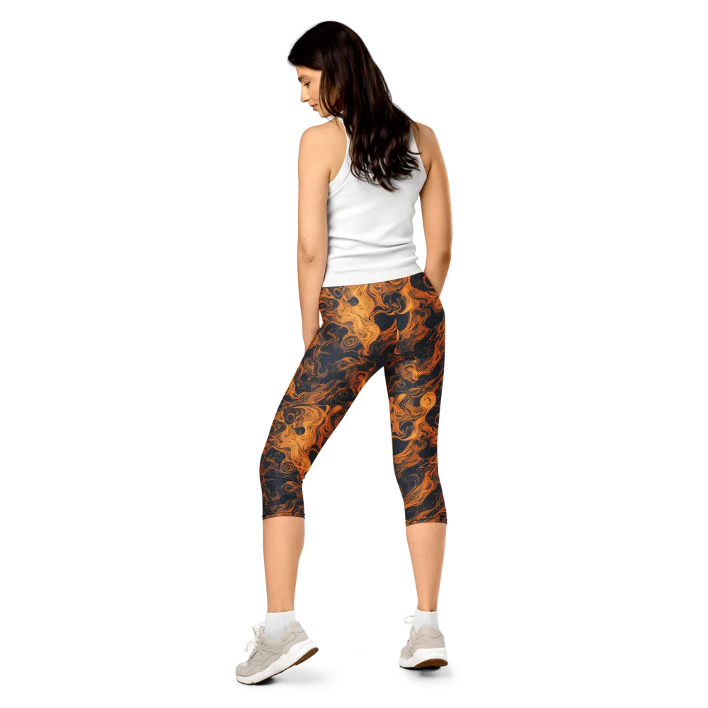 Burnished Orbit on Capri Leggings — Back