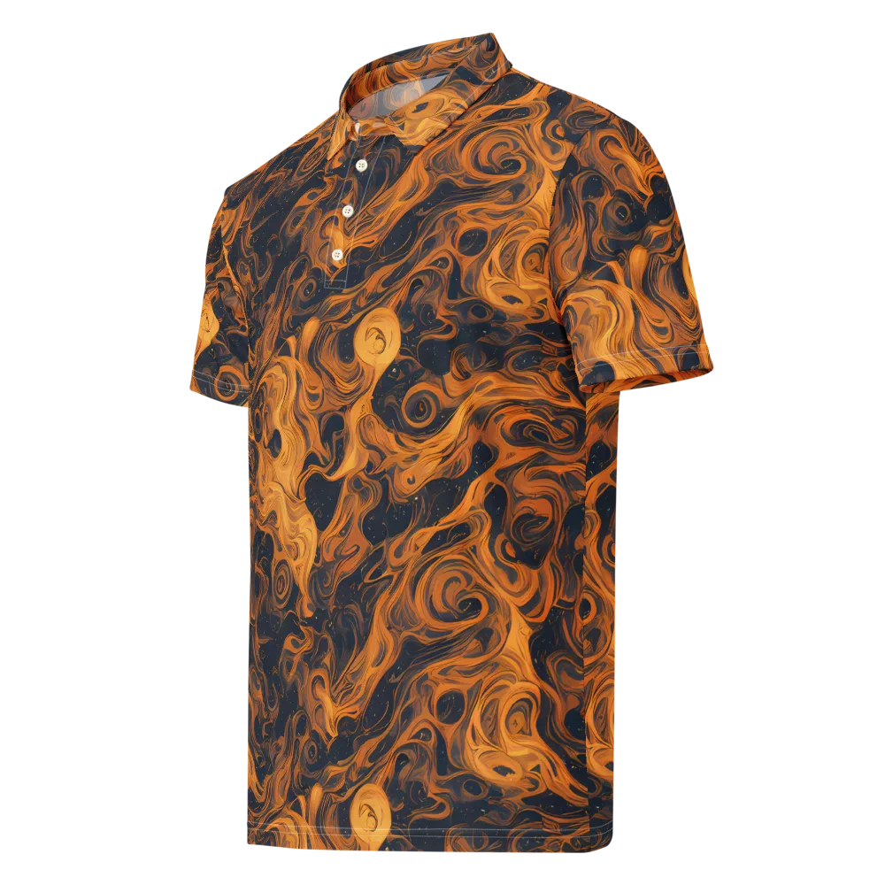 Burnished Orbit on Men's Slim Fit Polo Shirt — Left Front