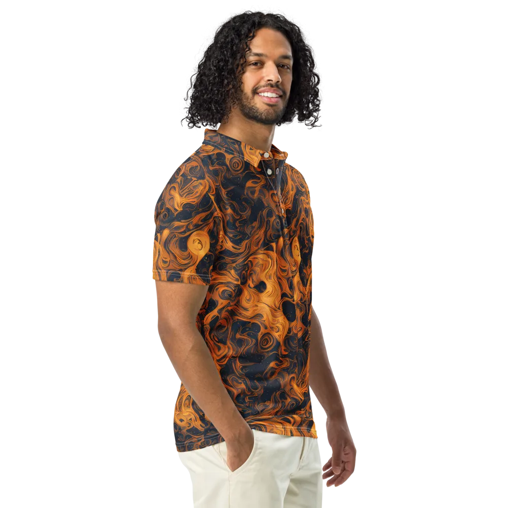 Burnished Orbit on Men's Slim Fit Polo Shirt — Right Front