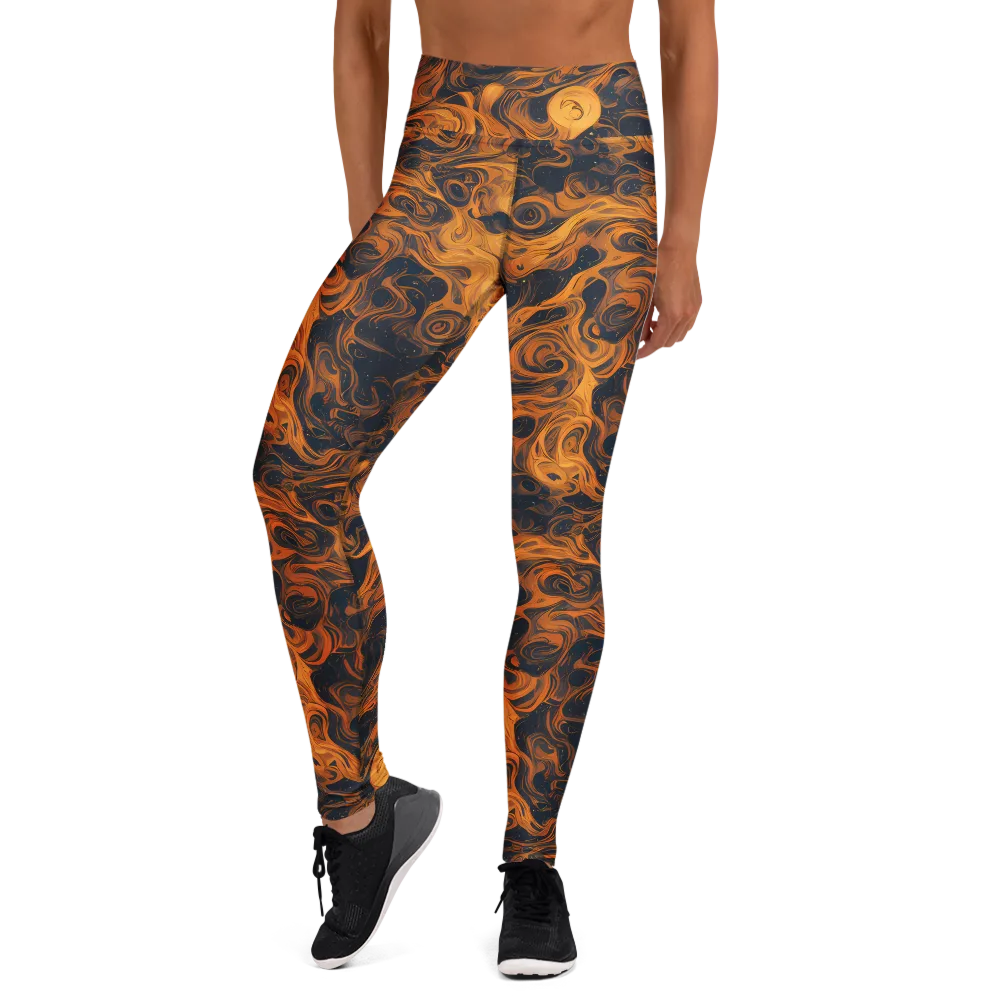 Burnished Orbit on Yoga Leggings — Front