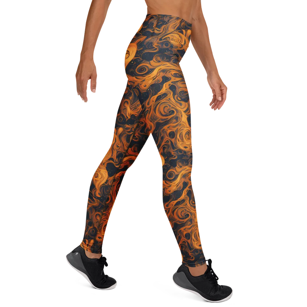 Burnished Orbit on Yoga Leggings — Right