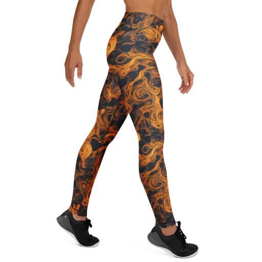 Burnished Orbit on a Yoga Leggings