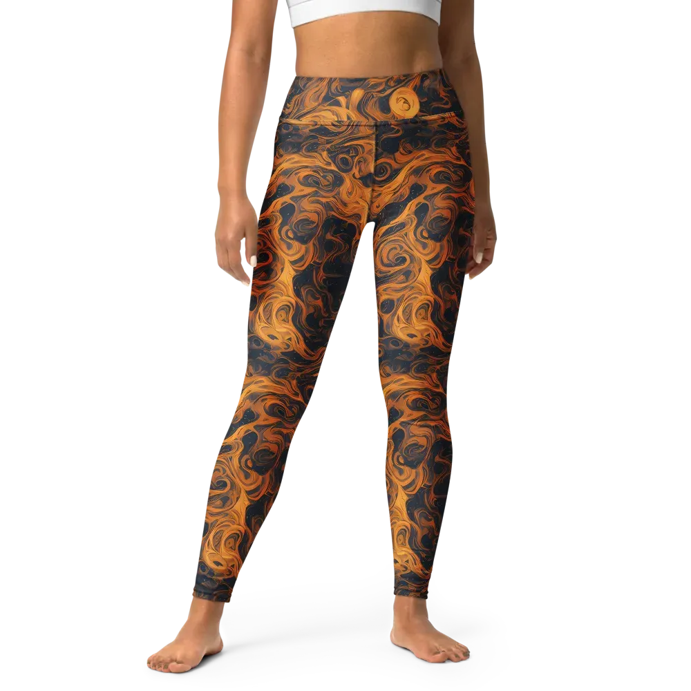 Burnished Orbit on Yoga Leggings — Front
