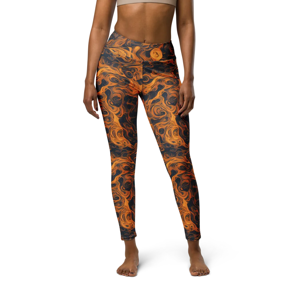 Burnished Orbit on Yoga Leggings — Front