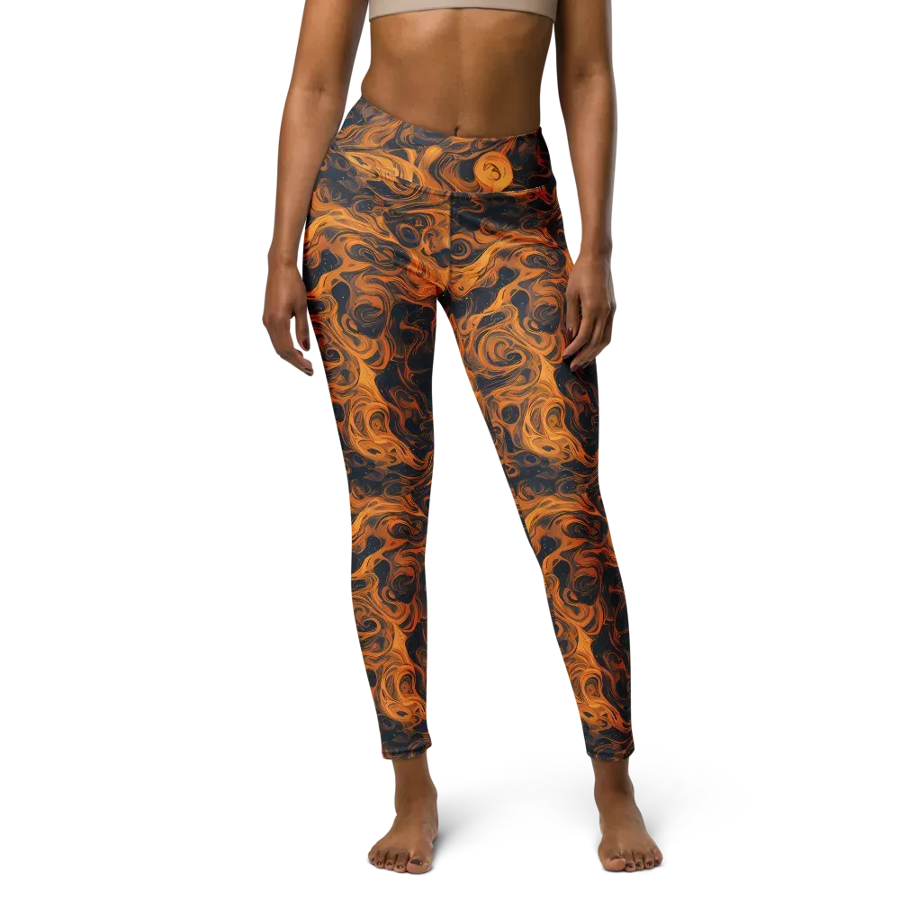 Burnished Orbit on Yoga Leggings — Front