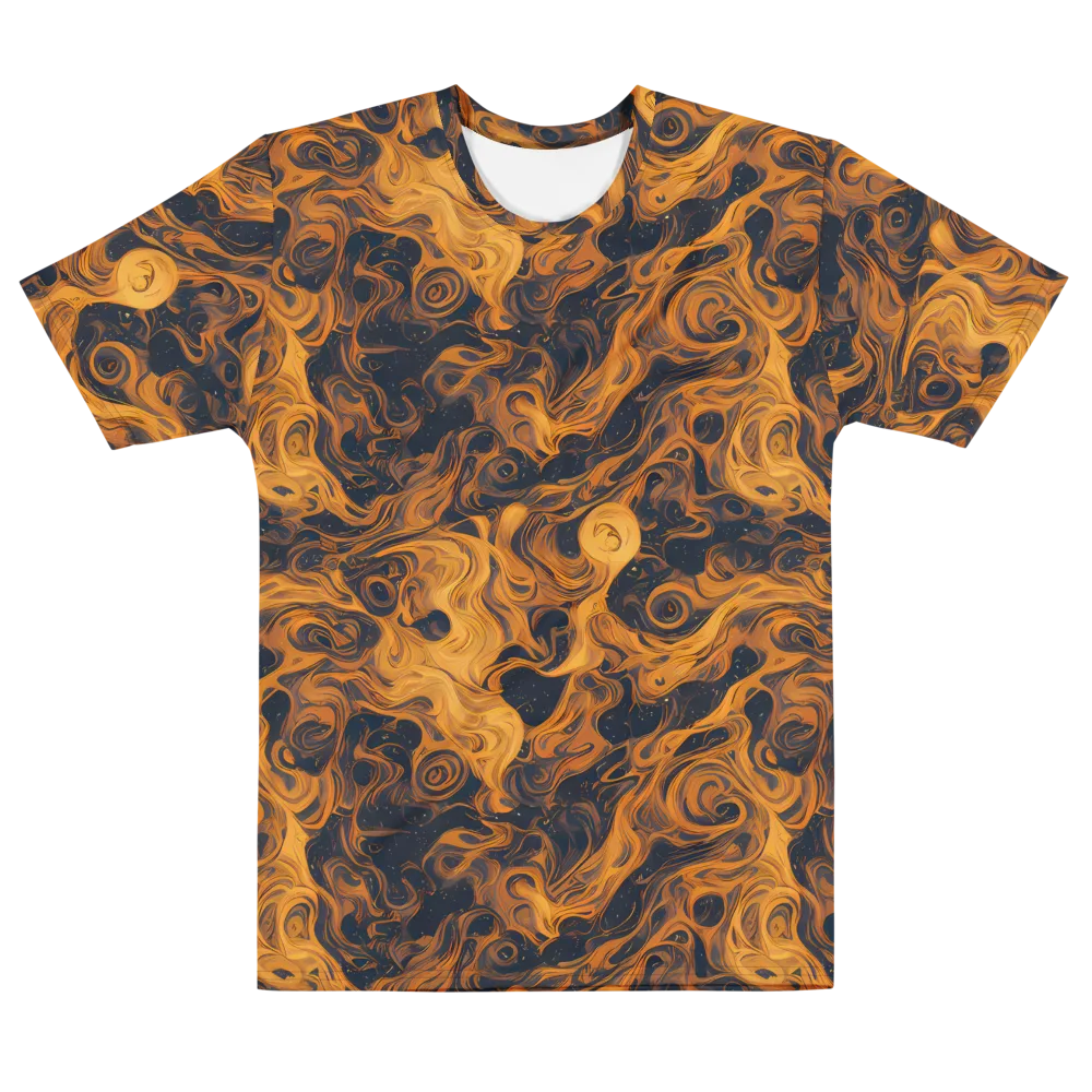 Burnished Orbit on Men's Cotton Crew Neck T-Shirt — Front