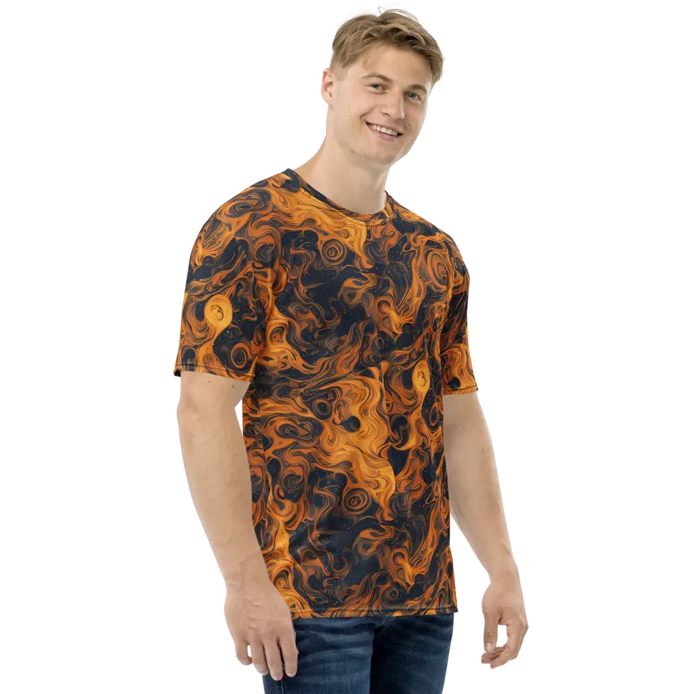 Burnished Orbit on Men's Crew Neck T-Shirt — Right