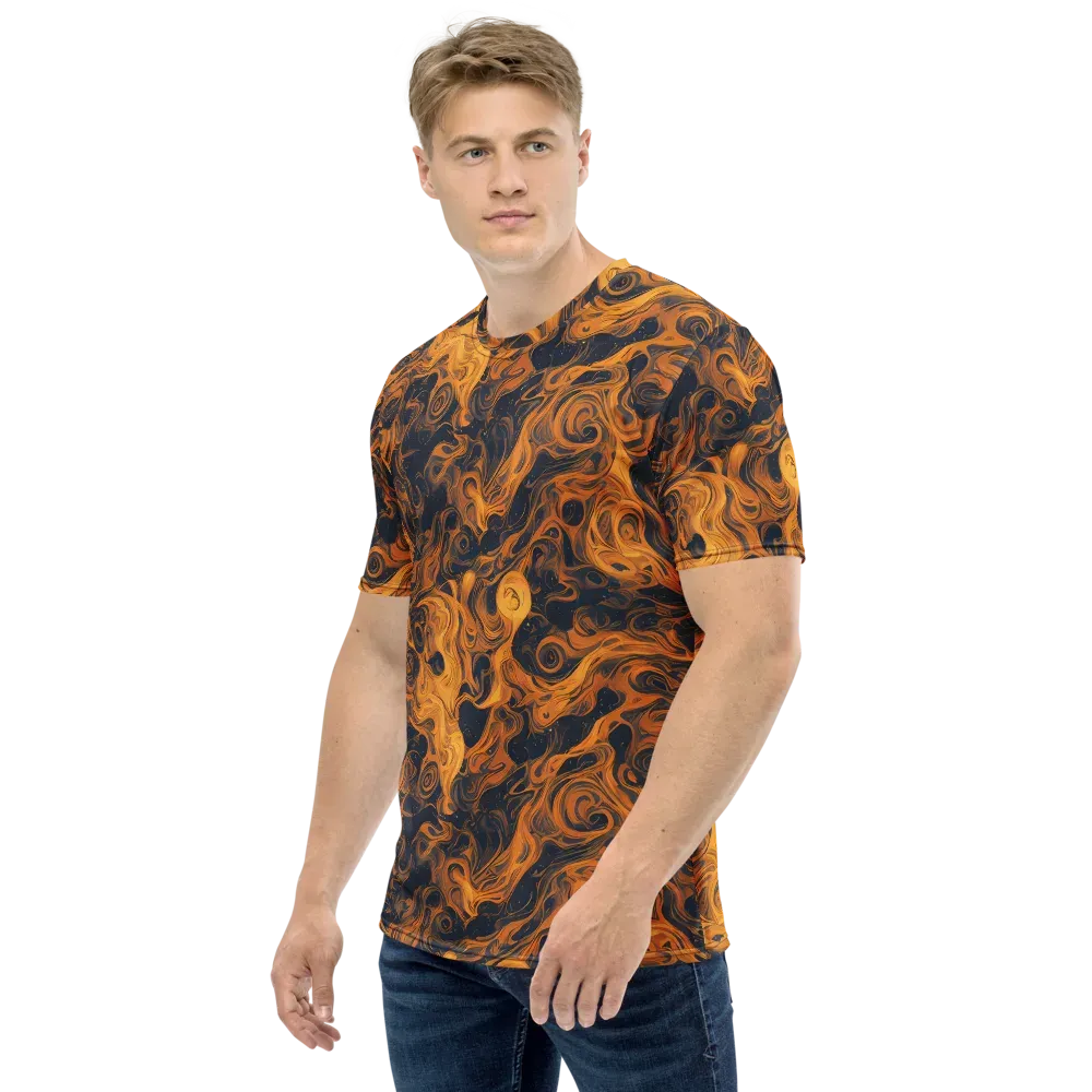 Burnished Orbit on Men's Crew Neck T-Shirt — Left