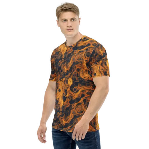 Burnished Orbit on a Men's Crew Neck T-Shirt