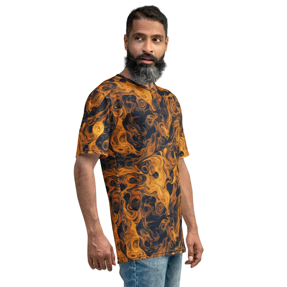 Burnished Orbit on Men's Crew Neck T-Shirt — Right