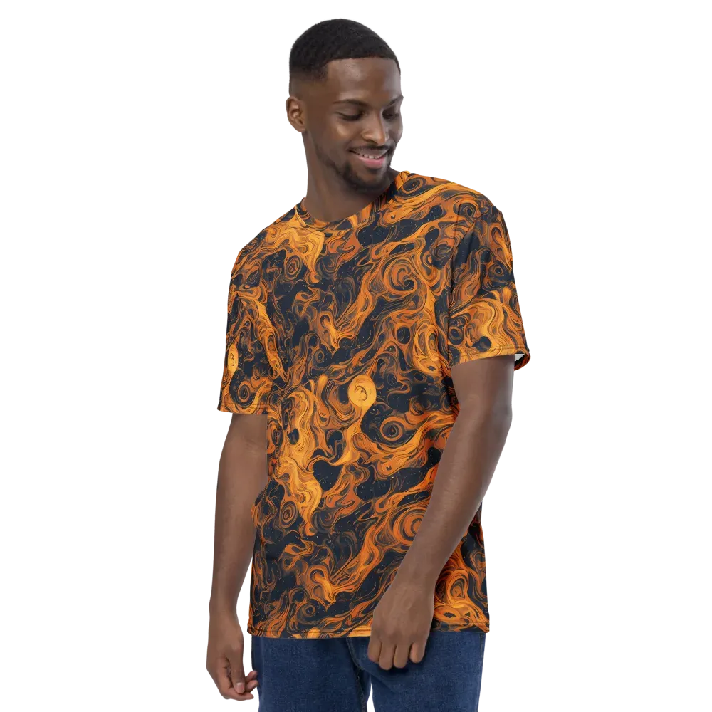 Burnished Orbit on Men's Crew Neck T-Shirt — Left