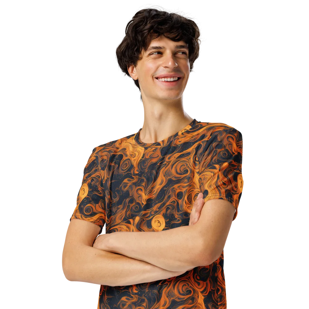 Burnished Orbit on Men's Crew Neck T-Shirt — Left Front