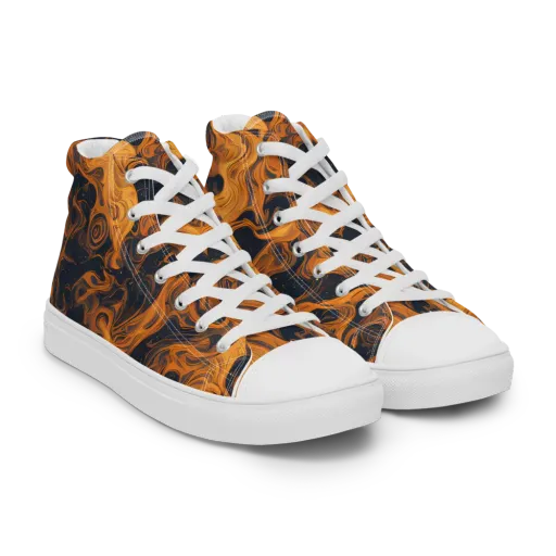 Burnished Orbit on a Men's High Top Canvas Shoes