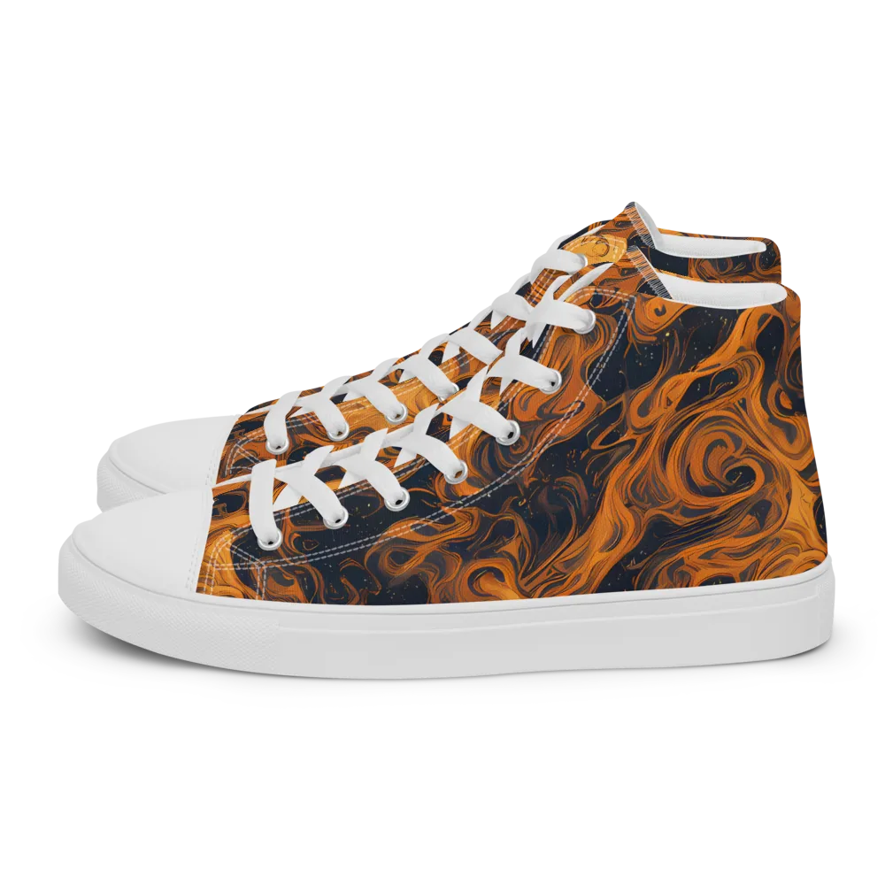 Burnished Orbit on Men's High Top Canvas Shoes — Left