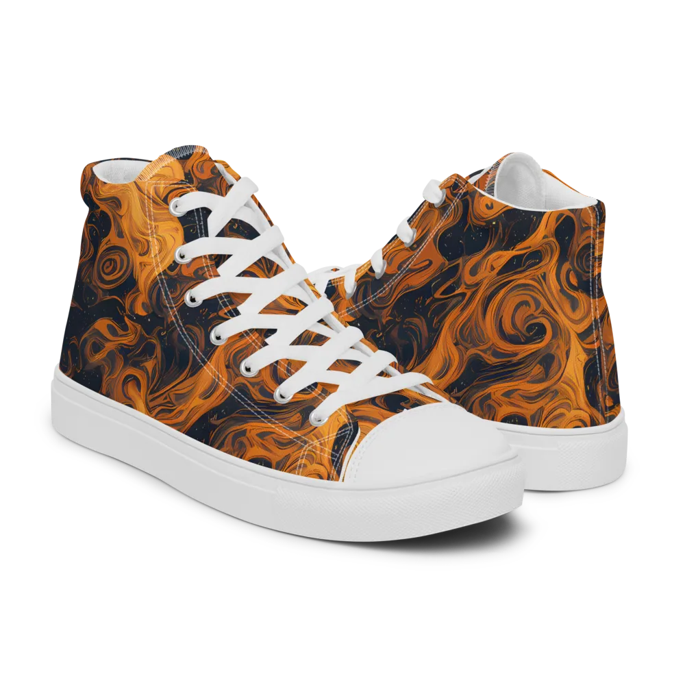 Burnished Orbit on Men's High Top Canvas Shoes — Right