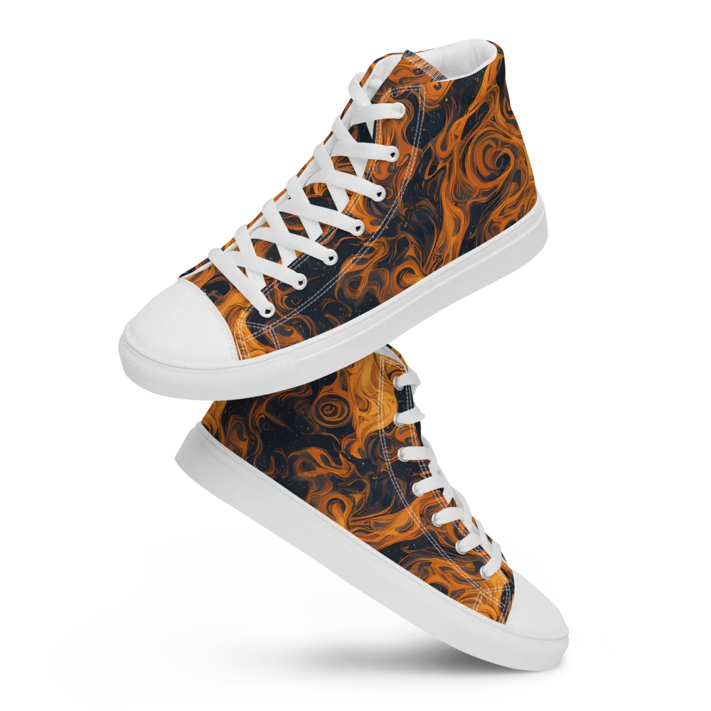 Burnished Orbit on Men's High Top Canvas Shoes — Front