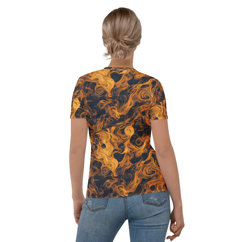 Burnished Orbit on Women's Crew Neck T-Shirt — Back