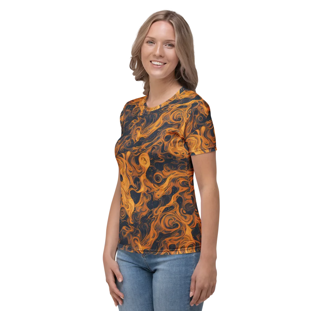 Burnished Orbit on Women's Crew Neck T-Shirt — Left